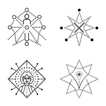 AI Halftone Figure Created with Subtle Dotted Texture vector