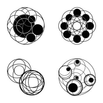 A Pattern of Expanding Concentric Circles for Modern Design vector
