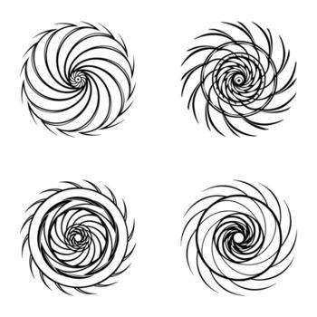 Abstract Spiral Swirl Pattern for Futuristic Technology Background vector