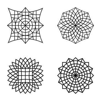 Modern and Orderly Grid Patterns with Abstract Line Art vector