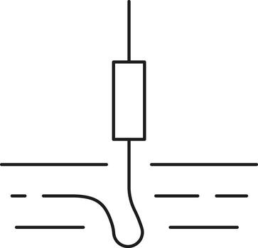 Electrical component suspended above a surface vector