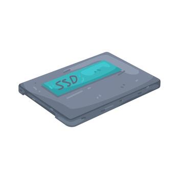 ilustración de un ssd computadora parte vector