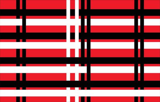 Design of black and white seamless lattice fabric pattern on red background for printing vector