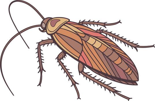 Realistic colorful cockroach image with natural body details and smooth shading suitable for commercial and editorial use vector