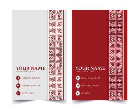 Elegant Geometric Pattern Business Card Design Template with Modern Layout vector