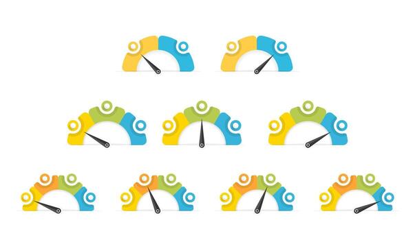 Set of indicators with different segments amount vector