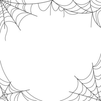 Frame from cobweb. Halloween border element. Halloween elements. vector