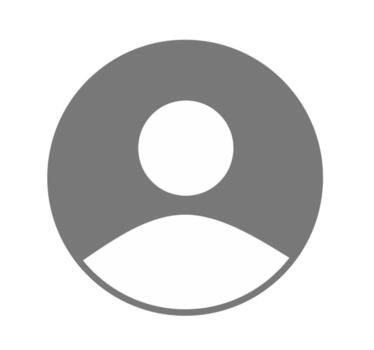 Minimalist user grey avatar icon silhouette for profile picture website app ui ux placeholder account identification or contact graphic resource vector