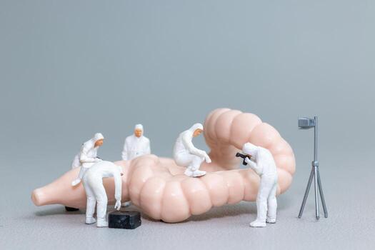 Tiny Hazmat Team Exploring Digestive Health photo