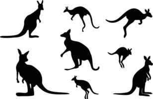 canguro silueta haz diseño en blanco antecedentes vector