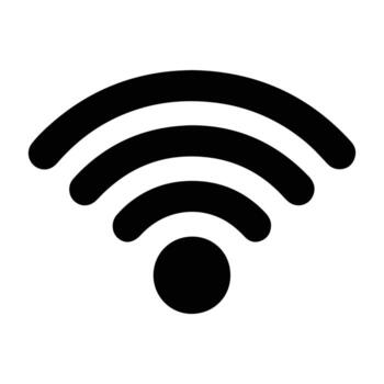 Modern wireless internet signal strength icon for digital interfaces vector