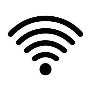 Modern wireless internet connection symbol for digital and print media vector