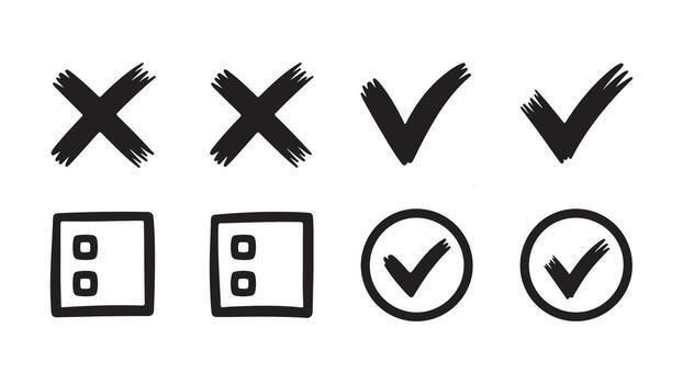Clean and modern tick mark icon for checklists and approvals vector