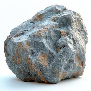 Unique rock formation showcasing textured surface and natural color variations photo