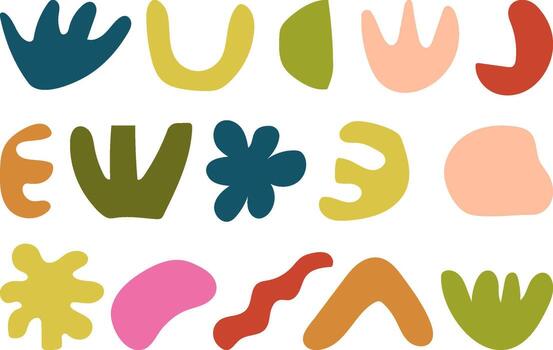 Abstract decorative shapes in playful style vector