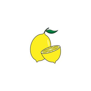 lemon icon design with stroke line creative illustration concept symbol for web icon eps 10 vector