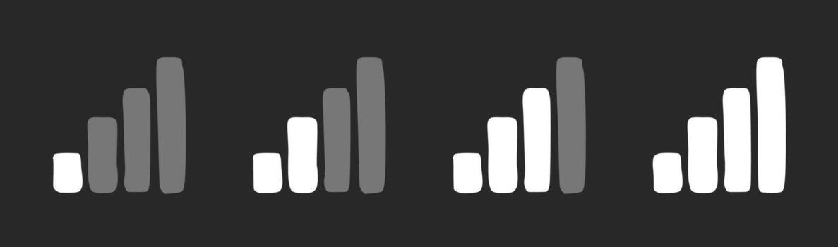 Network Signal Strength Mobile Data Access Icons vector