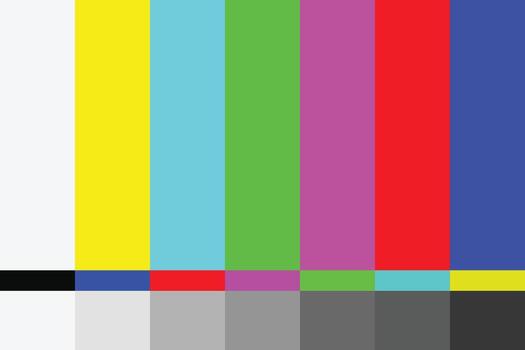 Retro no signal tv test screen. Background colorful of TV has no signal vector