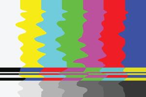 No señal televisión vistoso pantalla punteado efecto. vector