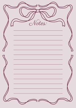 Nota sábana papel en caprichoso retro coqueta resumido mano dibujado marco diseño vector