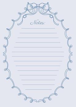 notas sábana en caprichoso retro coqueta resumido mano dibujado garabatear oval Rizado marco con arco diseño vector