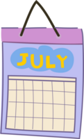 rosado anillado calendario dibujos animados, fecha 19 mano dibujado clipart png