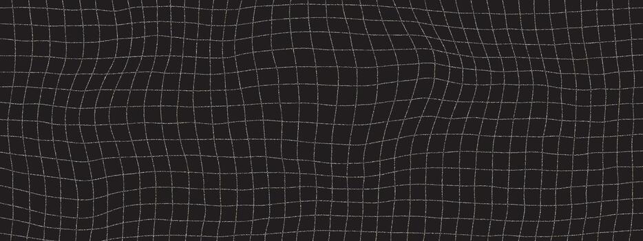 ondulado a cuadros papel textura con un gredoso cuadrícula efecto. negro antecedentes con incompleto líneas para Plano, matemáticas, o creativo diseño. vector