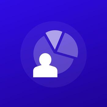 segmento cliente icono, transparente diseño vector