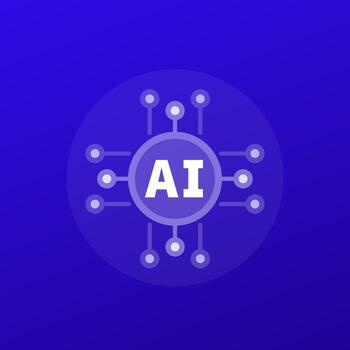 ai tecnología icono, artificial inteligencia, transparente diseño vector