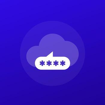 contraseña acceso a un nube icono, transparente diseño vector