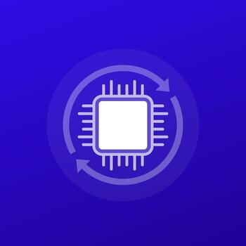 firmware actualizar icono con flechas, transparente diseño vector