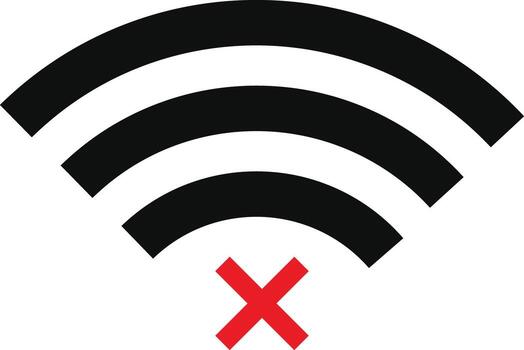 Internet Connection Icon set. network connection problem warning. Globe icon with no signal. No internet access crossed out symbol. vector