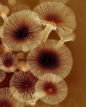 Coral Polyps Elegant High Contrast Microscopic View photo