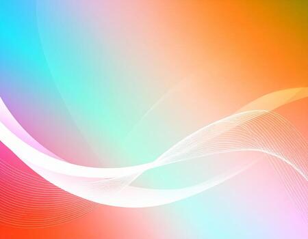 Vibrant 3D abstract background with colorful gradients, futuristic tech accents, and flowing wave patterns photo