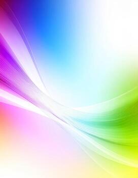 Vivid 3D gradient backdrop with abstract waves and futuristic design elements photo