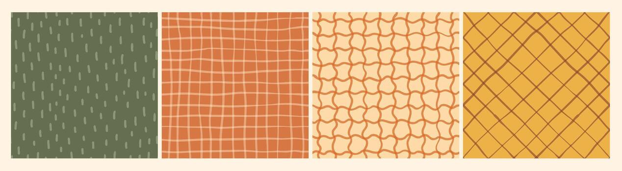 resumen texturizado sin costura patrones con rayas y líneas para antecedentes, fondo de pantalla, textil huellas dactilares, envase papel, Manteles, álbum de recortes, otro otoño decoración, etc. eps 10 vector