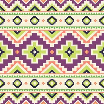 Tribal striped seamless pattern. Aztec geometric bg. Can be used in textile design, web design for making of clothes, accessories, decorative paper, wrapping, backpacks, etc. vector