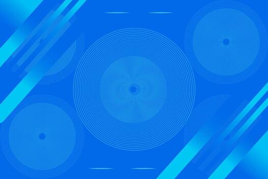 Blue Abstract Background with Concentric Circles and Diagonal Gradient Stripes vector