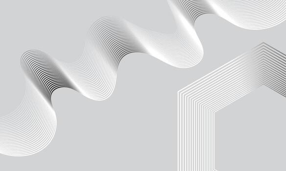 blanco resumen ondulado línea antecedentes con geométrico esquina diseño vector