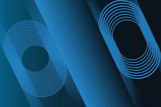 Modern Blue Abstract Background with Circular Line Patterns vector