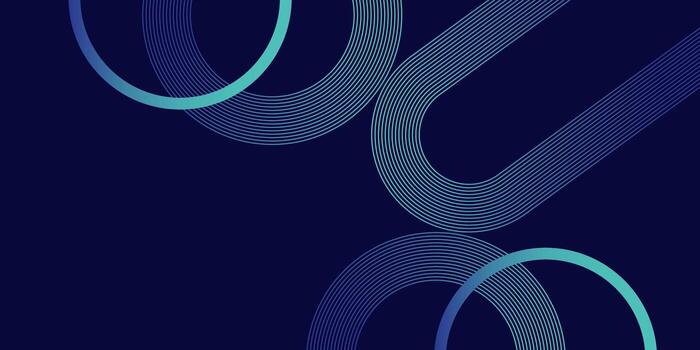Blue and Teal Abstract Line Curves on Dark Background Minimal Futuristic Design vector