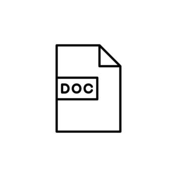 Digital Document Line Icon for UI Use vector