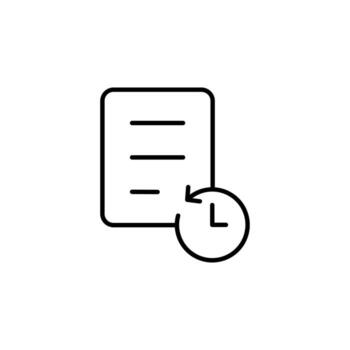 Time Log Line Icon for System Interface vector