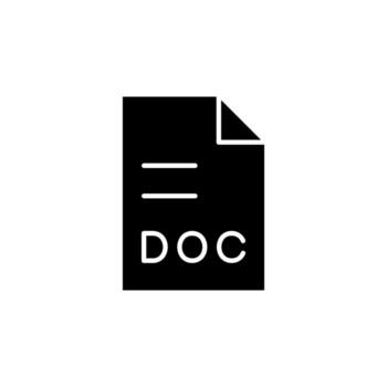 Document Solid Icon for Office Interface vector