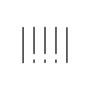 código de barras modelo línea icono para ui diseño vector