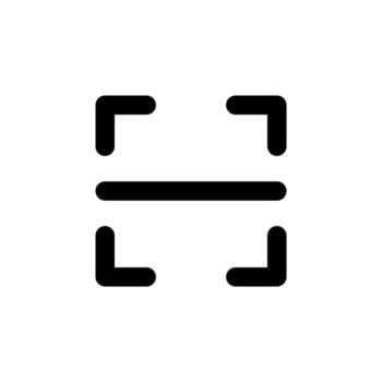 Scan Area Solid Icon for Digital Platform vector