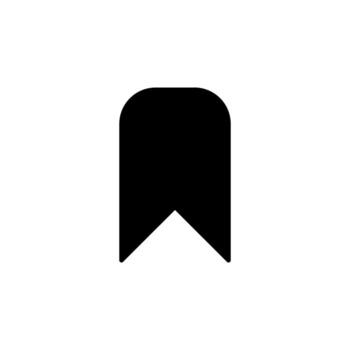 Saved Mark Solid Icon for UI Display vector