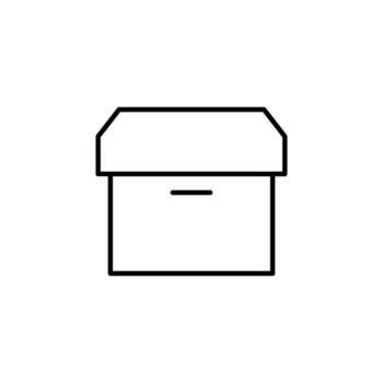 documento archivo línea icono para negocio utilizar vector