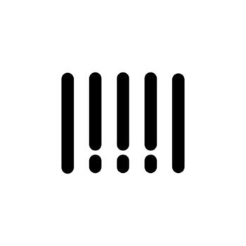 código de barras modelo sólido icono para ui diseño vector