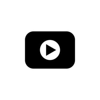 Multimedia Player Solid Icon for UI Design vector